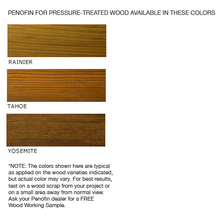 Penofin Stain Color Chart